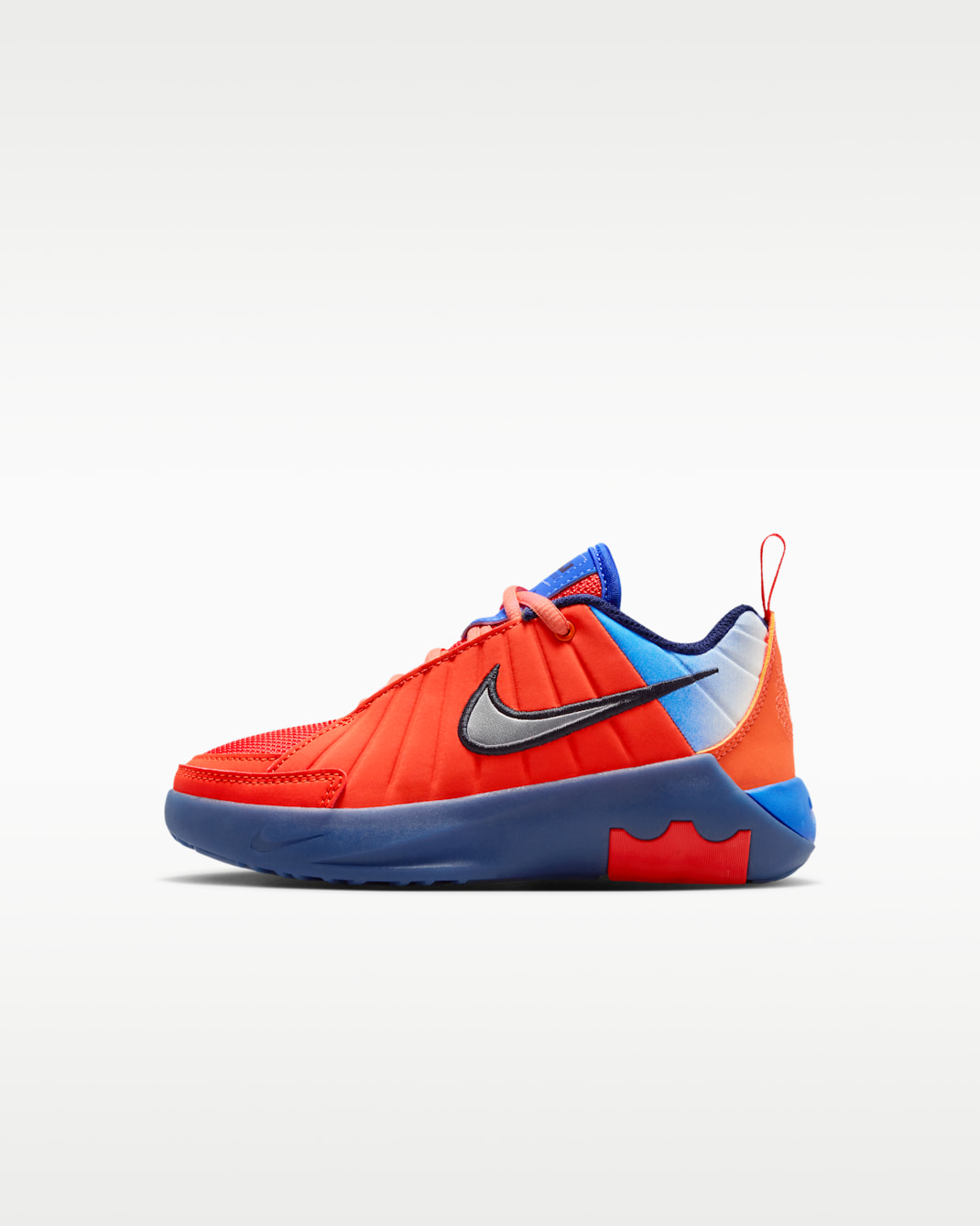 LeBron Witness 9 Little Kids' Basketball Shoes - Picante Red/Blue Crystal/Midnight Navy/Metallic Silver