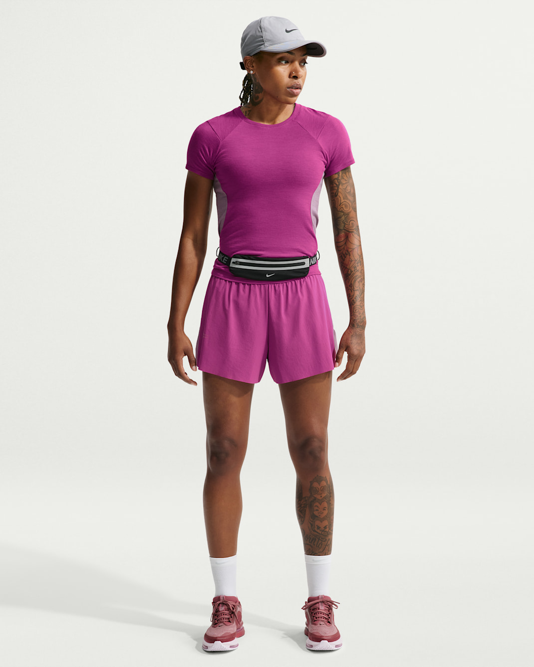 NikeLab | Running  Women's 4" Brief-Lined Shorts - True Berry/Violet Dust/White/True Berry