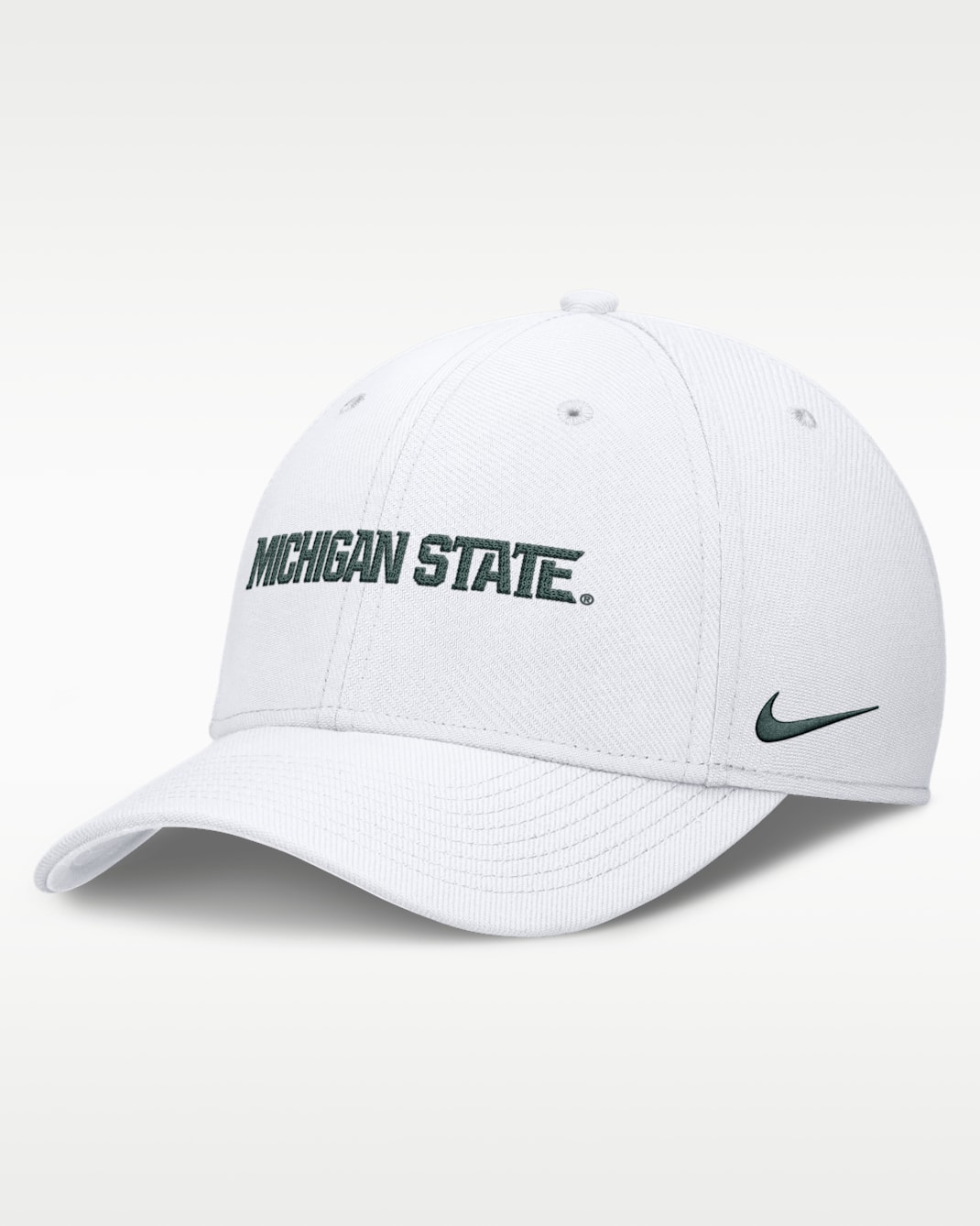 Michigan State Classic Swooshflex Men's Nike Dri-FIT College Hat - White