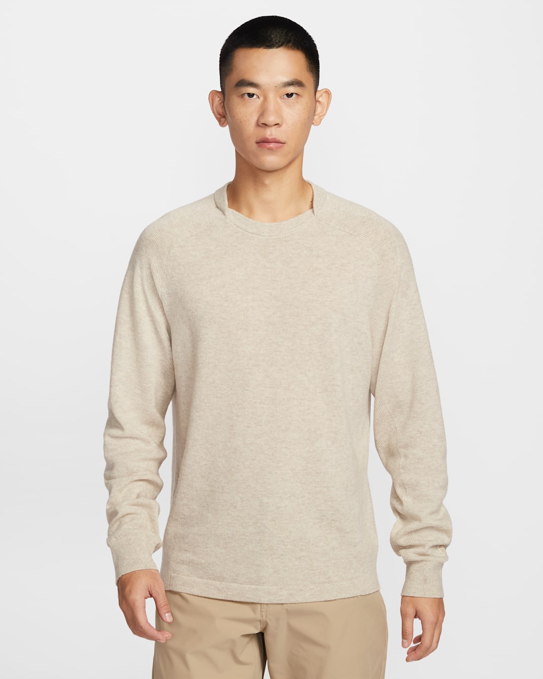 나이키 테일러드 퍼포먼스 남성 크루넥 골프 크루넥 탑 - 라임스톤/세일