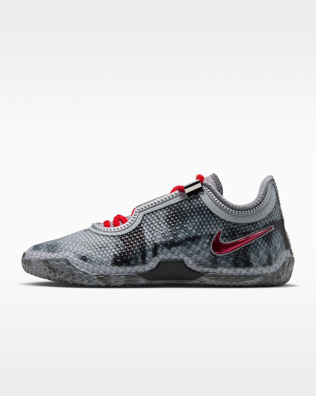 Chaussure de basket LeBron XXIV "Storm Drain" - Pure Platinum/Dark Team Red/Iron Grey/Gym Red