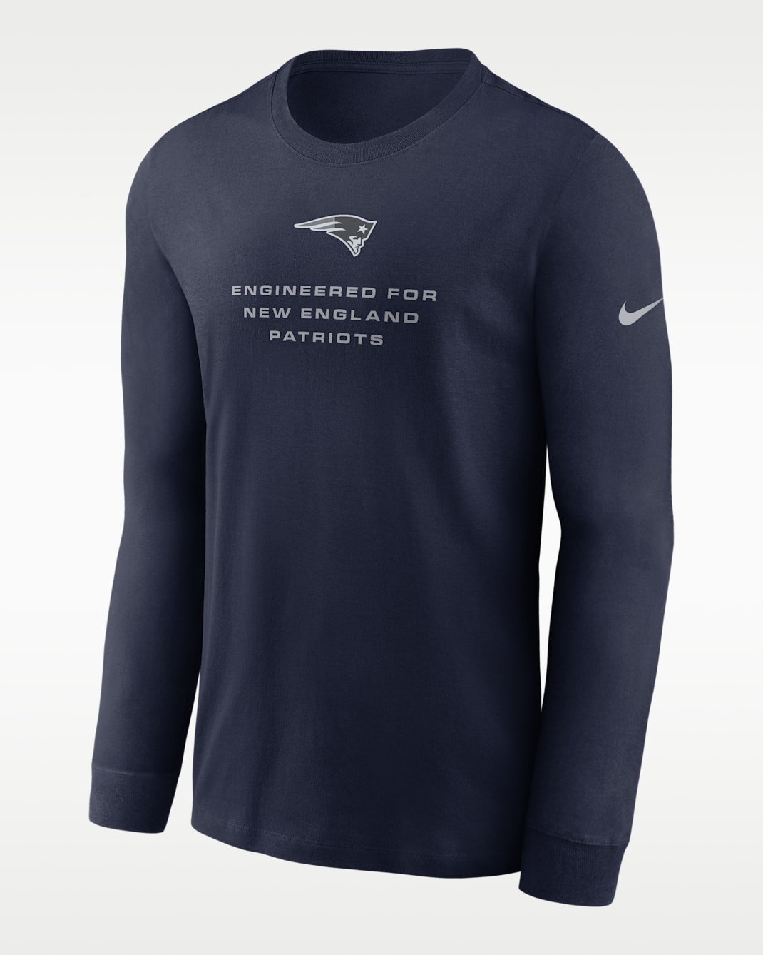 New England Patriots Team Issue Men's Nike Dri-FIT NFL Long-Sleeve T-Shirt - College Navy