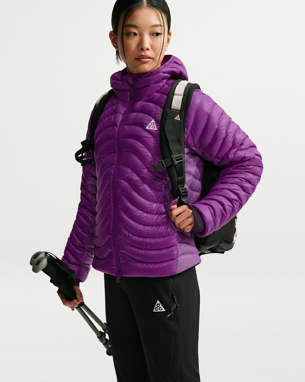 ACG Lava Flow Women's Therma-FIT ADV Ultra-Light Down Jacket - Bold Berry/Monarch Purple/Monarch Purple/Summit White