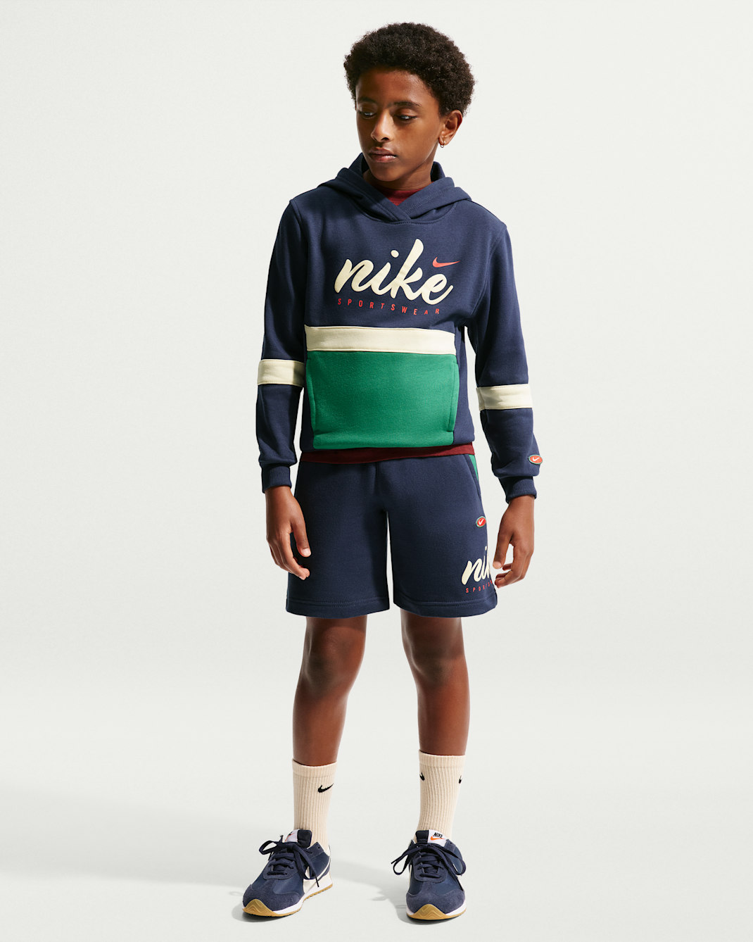 Nike Sportswear Club Big Kids' French Terry Shorts - Midnight Navy