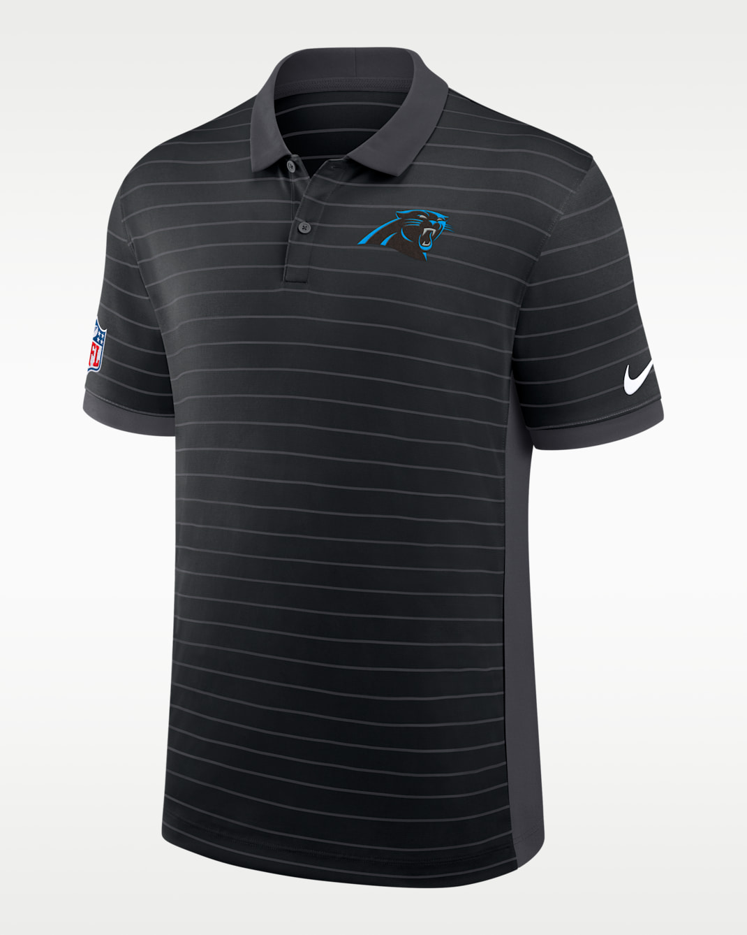 Polo Nike Dri-FIT de la NFL para hombre Carolina Panthers Sideline Victory Stripe - Negro