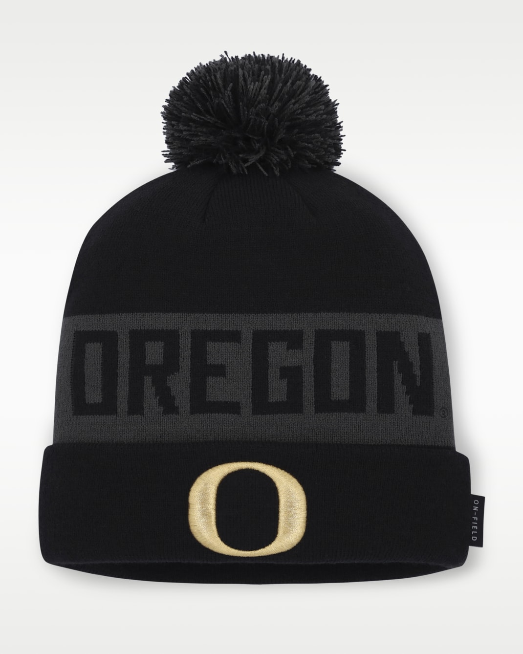Oregon Alt Peak Men's Nike College Cuffed Pom Beanie - Black