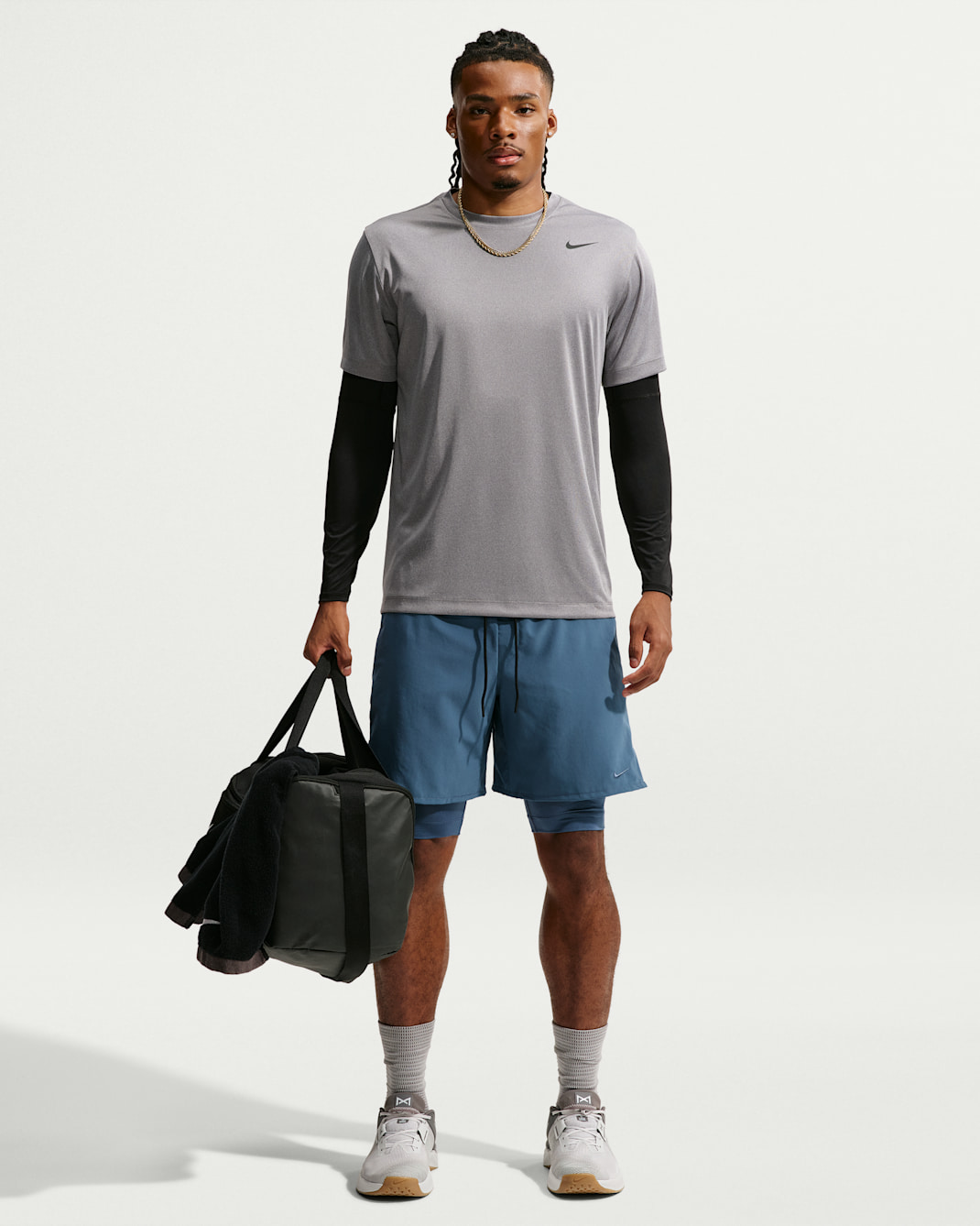 Nike Unlimited Men's Dri-FIT 18cm (approx.) 2-in-1 Versatile Shorts - New Slate/New Slate/Black/New Slate