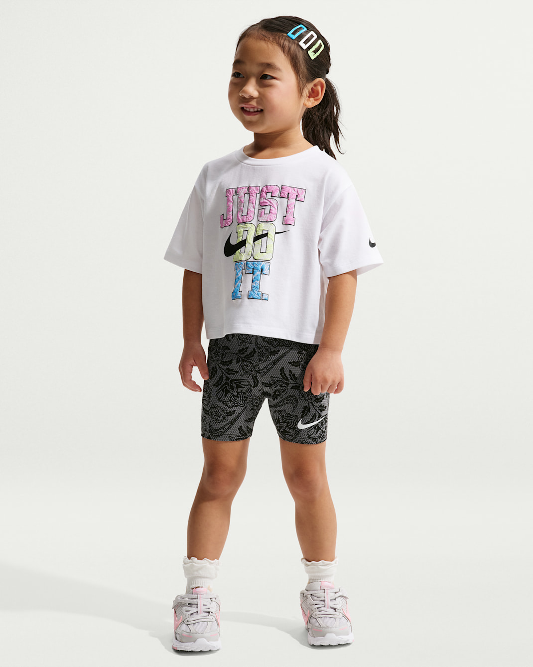 Conjunto de 2 piezas con shorts de ciclismo infantil Nike Lace It Up - Negro