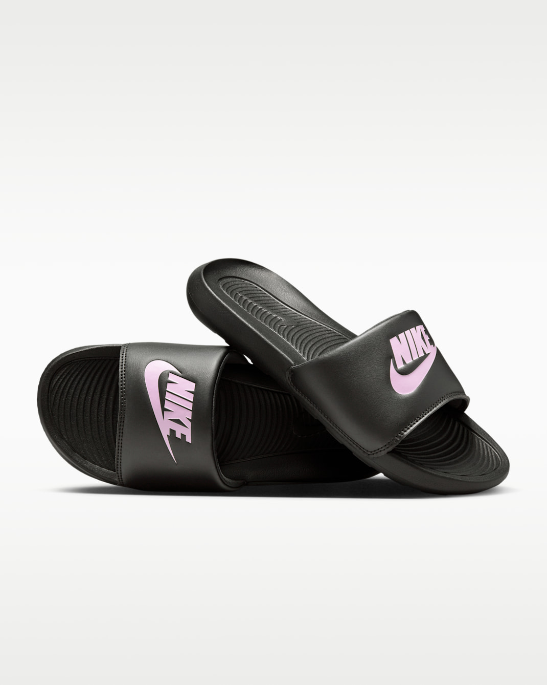 Nike Victori One Women's Slides - Black/Black/Light Arctic Pink