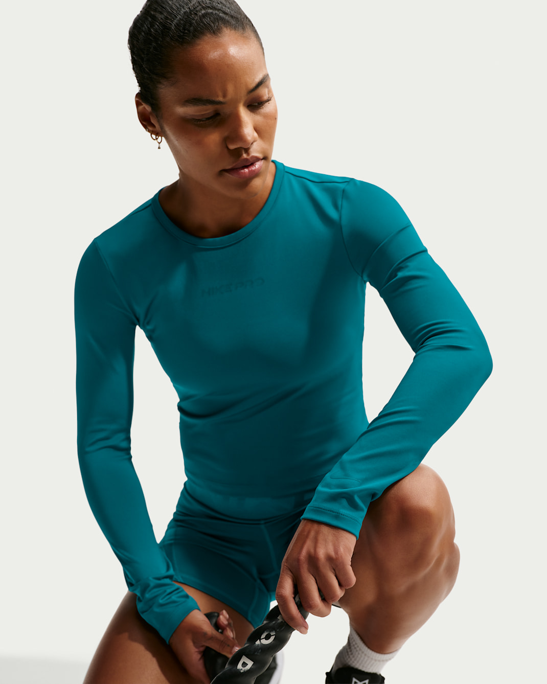 Maglia a manica lunga Dri-FIT Nike Pro Sculpt – Donna - Bright Spruce/Bright Spruce