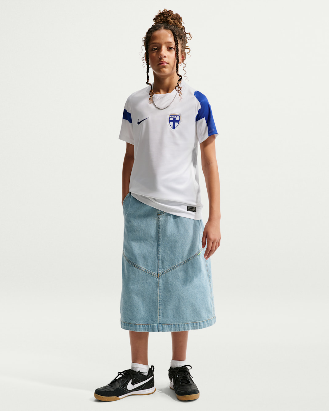 Finland 2026 Stadium Away Big Kids' Nike Dri-FIT Soccer Replica Jersey