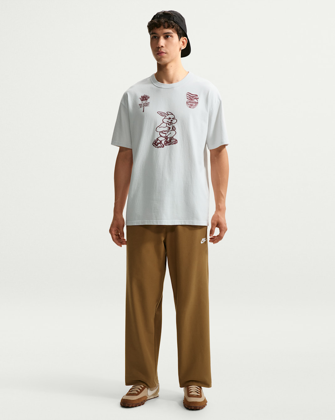 Nike Sportswear Club Men's Straight Stretch Trousers - Ale Brown/White