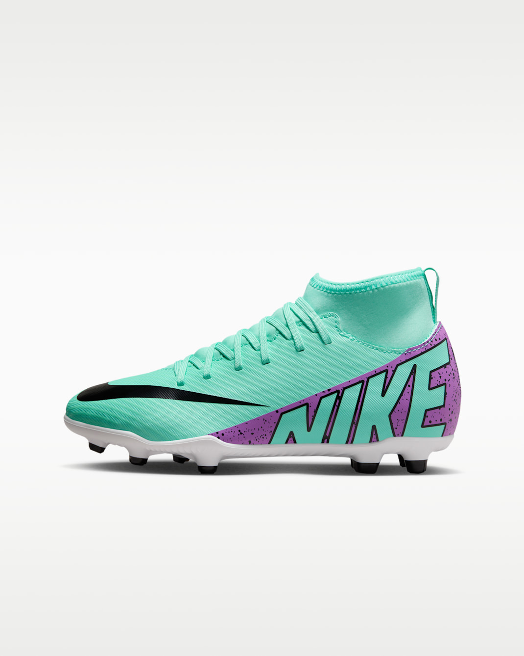 Nike Jr. Mercurial Superfly 9 Club Younger/Older Kids' Multi-Ground High-Top Football Boot - Hyper Turquoise/Black/White/Fuchsia Dream