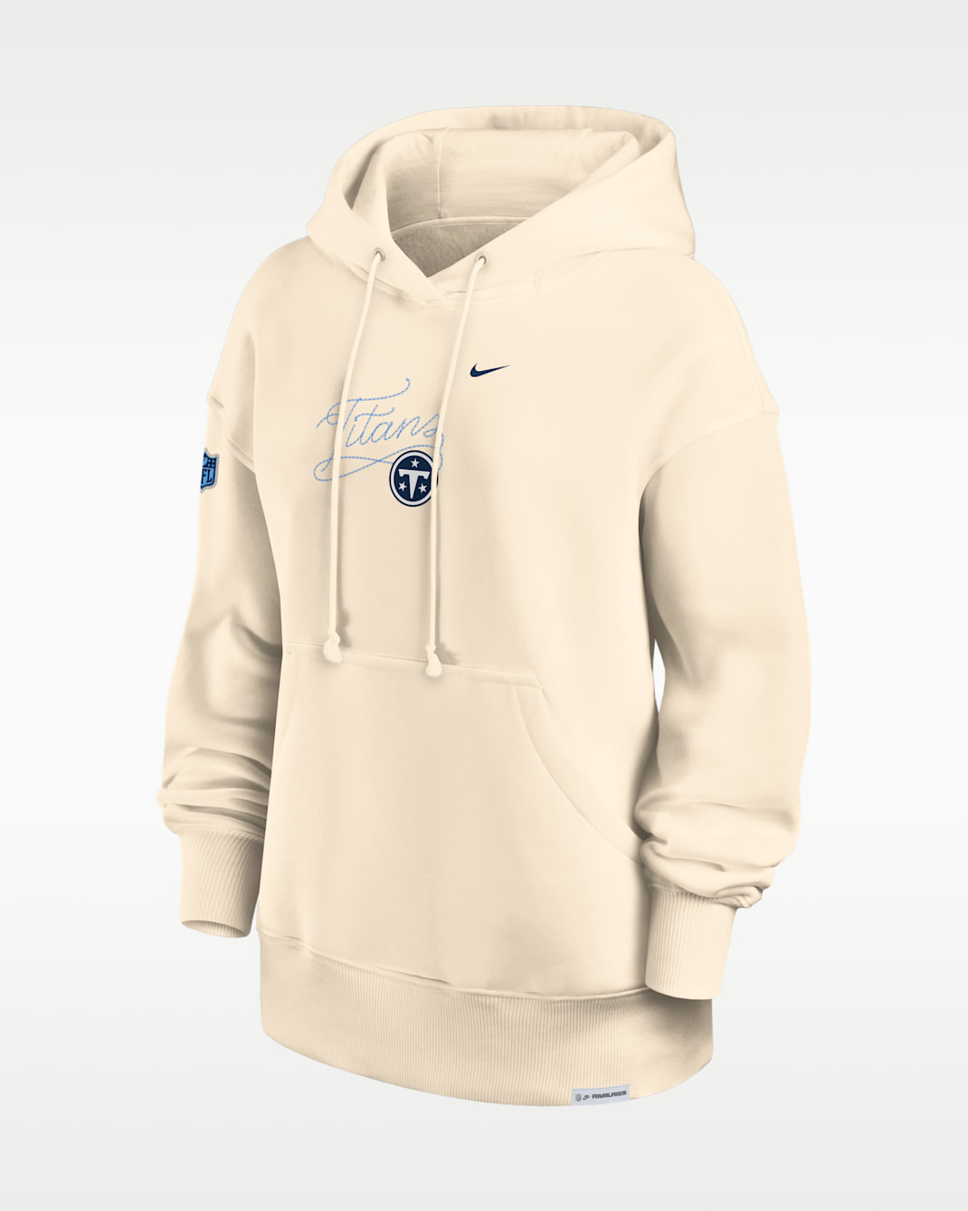 Tennessee Titans Rivalries Collection Phoenix Women's Nike NFL Oversized Pullover Hoodie - Natural