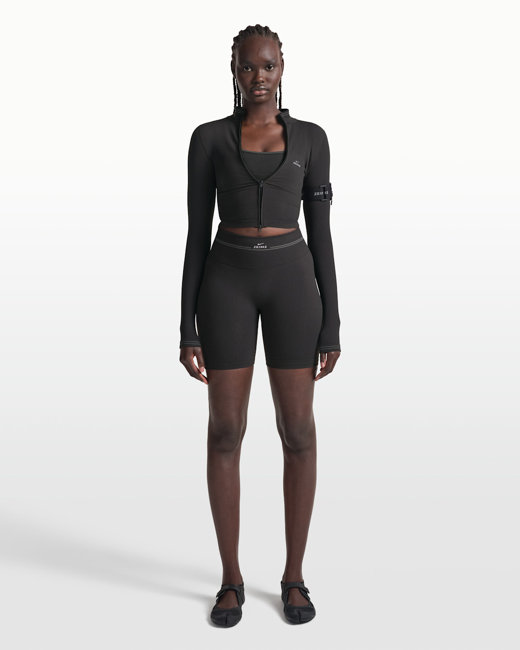 Shorts NikeSKIMS Ribbed Seamless 13 cm för kvinnor - NSKM OBSIDIAN/NSKM ARMOR