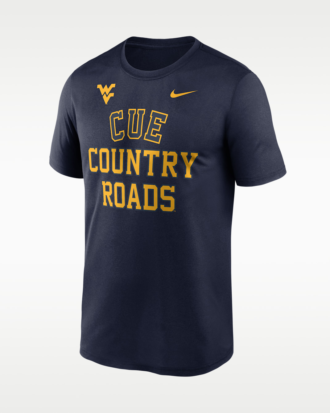 West Virginia Primetime Arch Mantra Legend Men's Nike Dri-FIT College T-Shirt - Navy