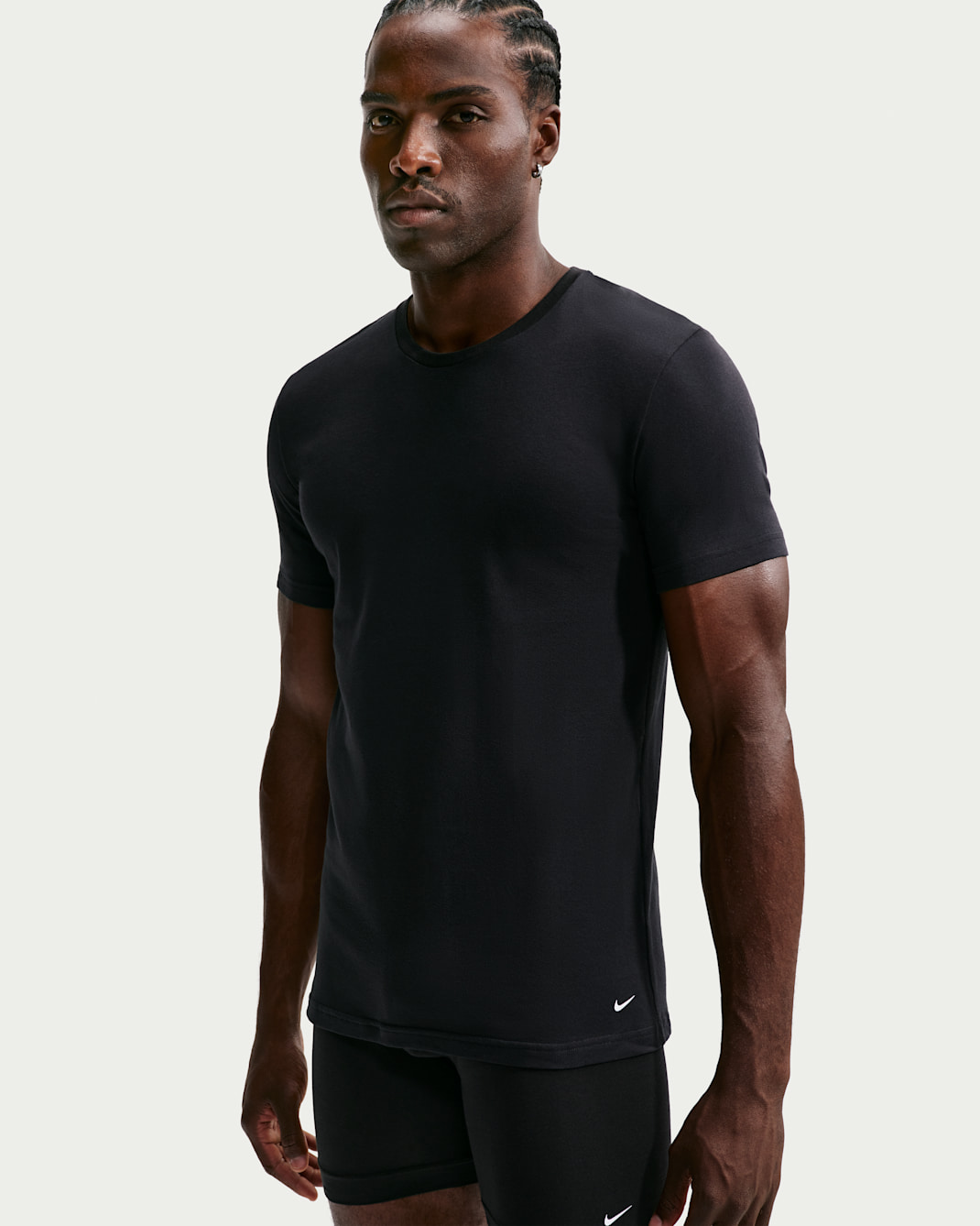Nike Essential Men's Cotton Stretch Crew-Neck T-Shirts (2-Pack) - Black
