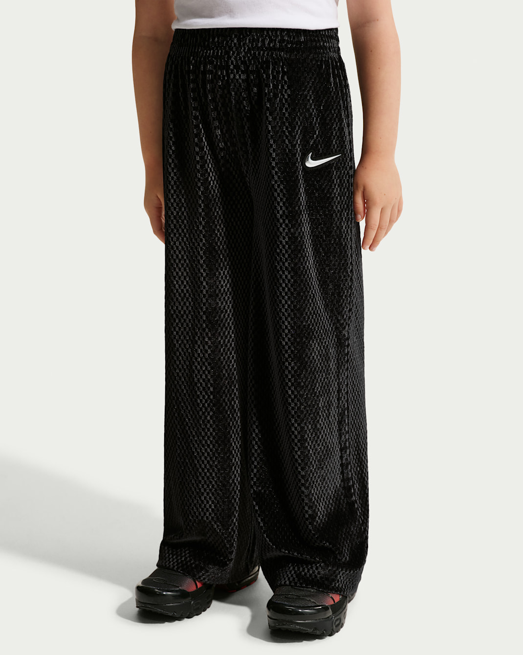 Nike Little Kids' Swoosh Sparkle 2-Piece Velvet Pants Set