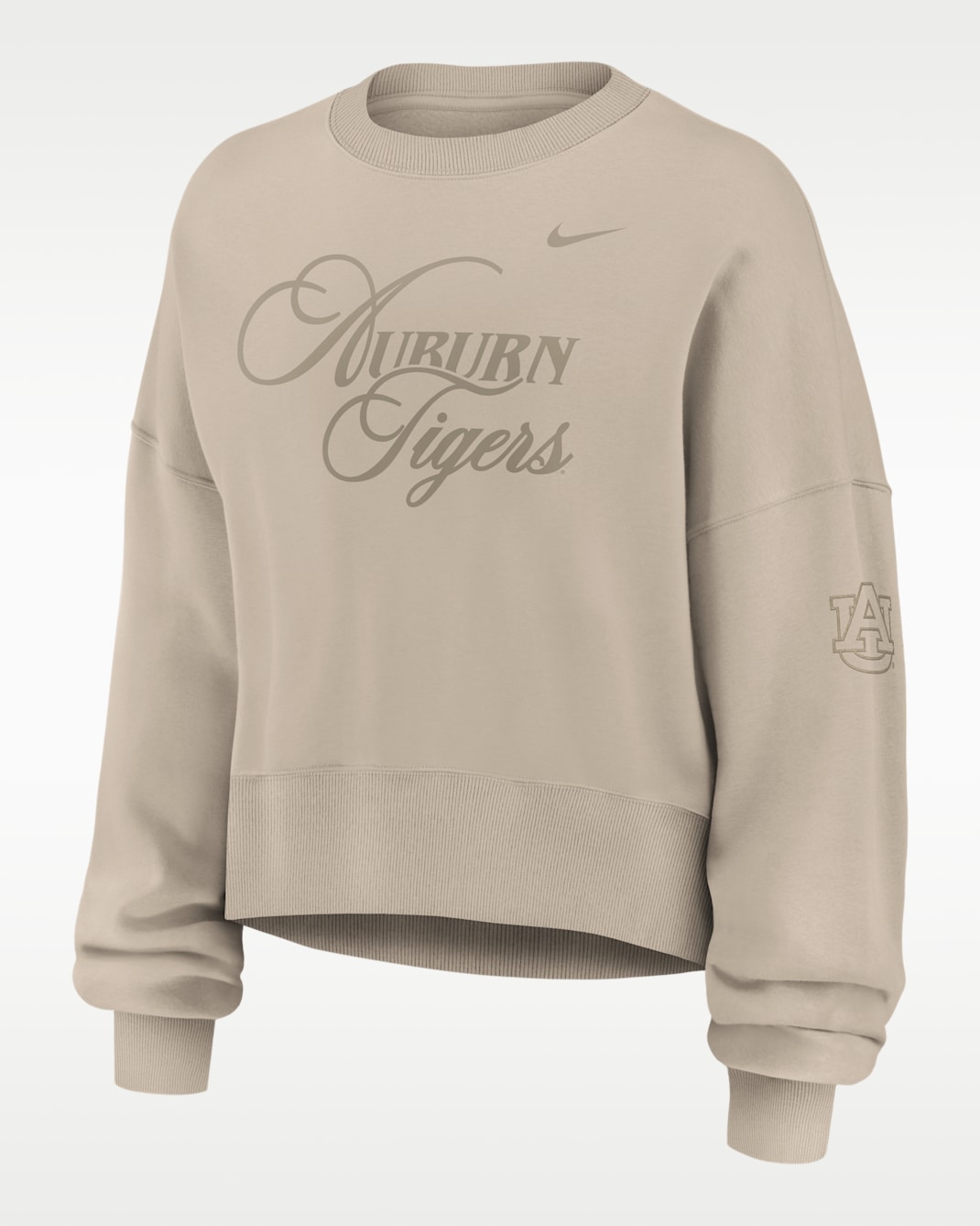 Auburn Neutral Stance Collection Phoenix Women's Nike College Oversized Pullover Hoodie - Tan/Beige