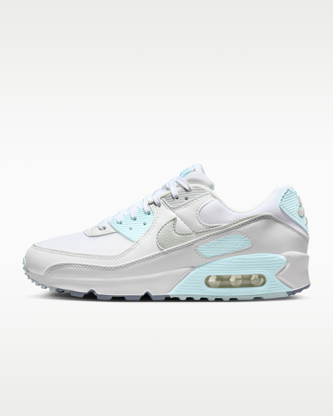 รองเท้าผู้หญิง Nike Air Max 90 - ขาว/Glacier Blue/Wolf Grey/Light Silver
