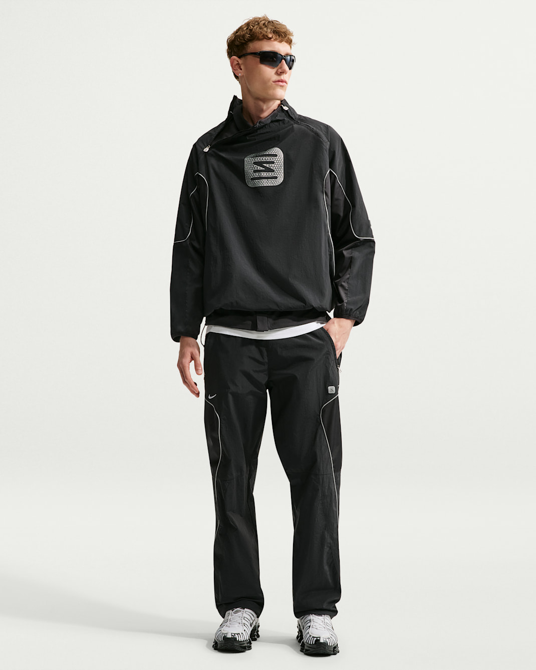 Nike Sportswear vevd herrebukse - Svart/Svart