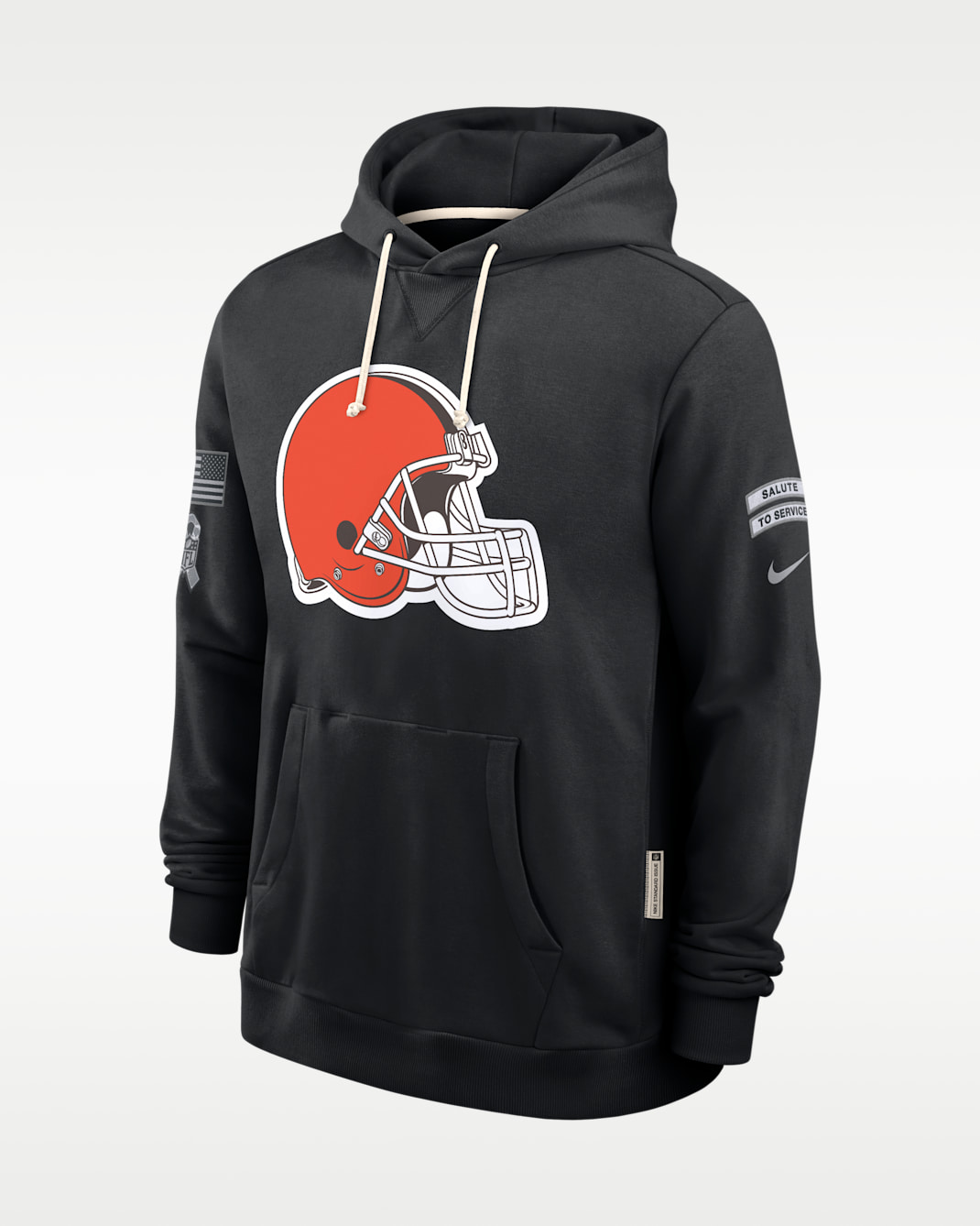 Sudadera con gorro sin cierre Nike Dri-FIT de la NFL para hombre Cleveland Browns Salute to Service Sideline - Negro