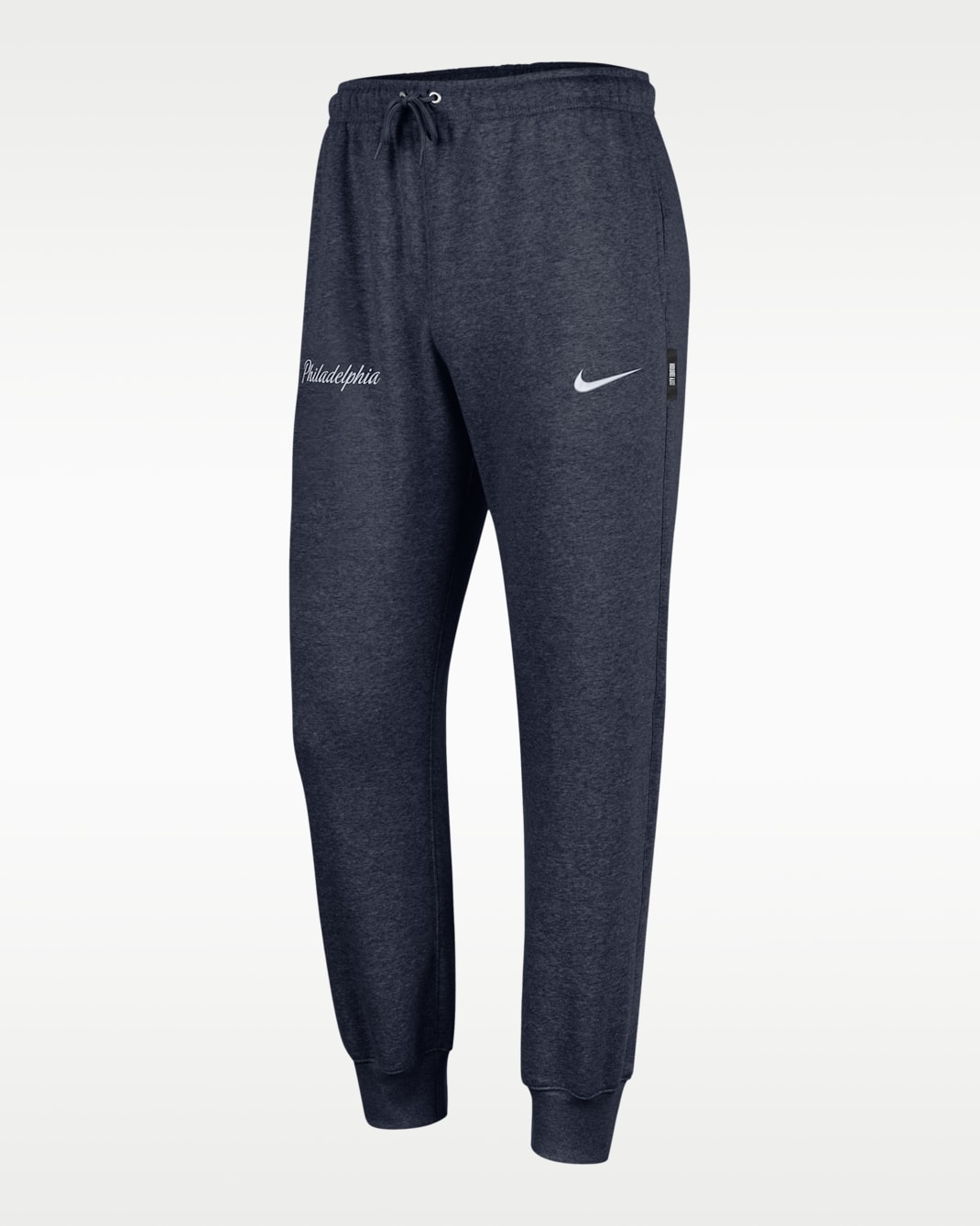 Joggers Club Fleece Nike de la NBA para hombre Philadelphia 76ers City Edition - Azul marino universitario