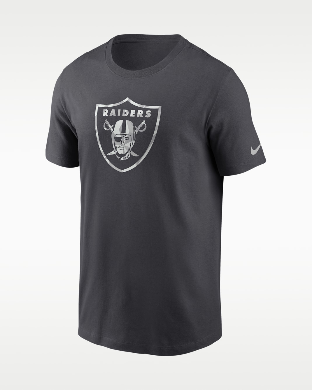 Las Vegas Raiders Fractal Logo Men's Nike NFL T-Shirt - Anthracite