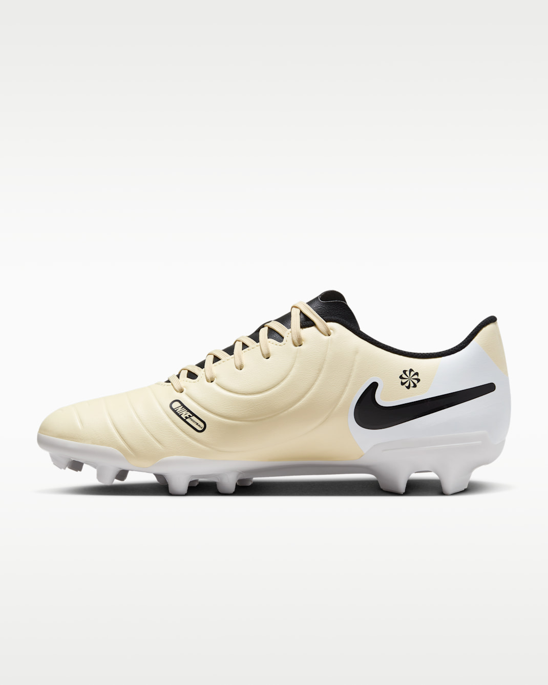 รองเท้าสตั๊ดฟุตบอลไม่หุ้มข้อสำหรับหลายพื้นผิว Nike Tiempo Legend 10 Club - Lemonade/Metallic Gold Coin/ดำ
