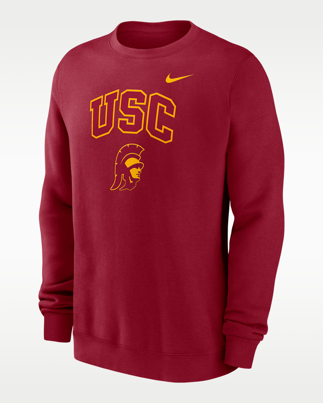 USC Arch Men's Nike College Pullover Crew - Crimson