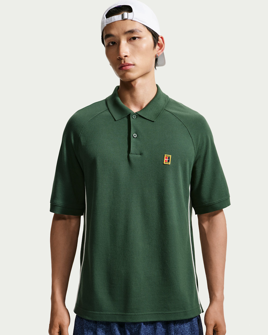 เสื้อโปโลผู้ชาย Nike Club Rules - Fir/Sail/Fir