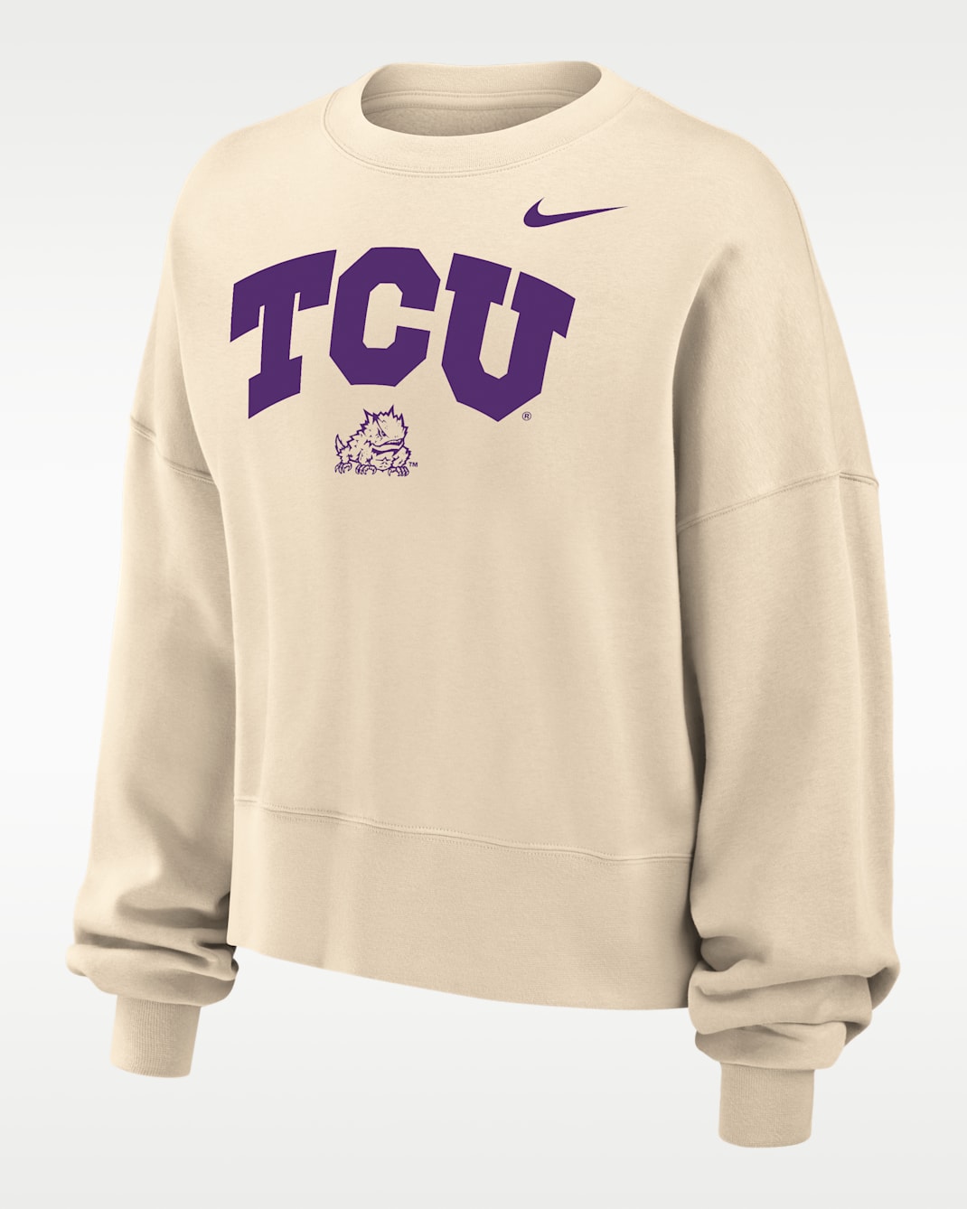 TCU Phoenix Fleece Women's Nike College Crew-Neck Sweatshirt - Natural