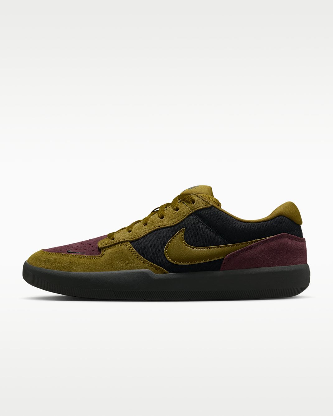 Nike SB Force 58 Skate Shoes - Black/Burgundy Crush/Off-Noir/Olive Flak