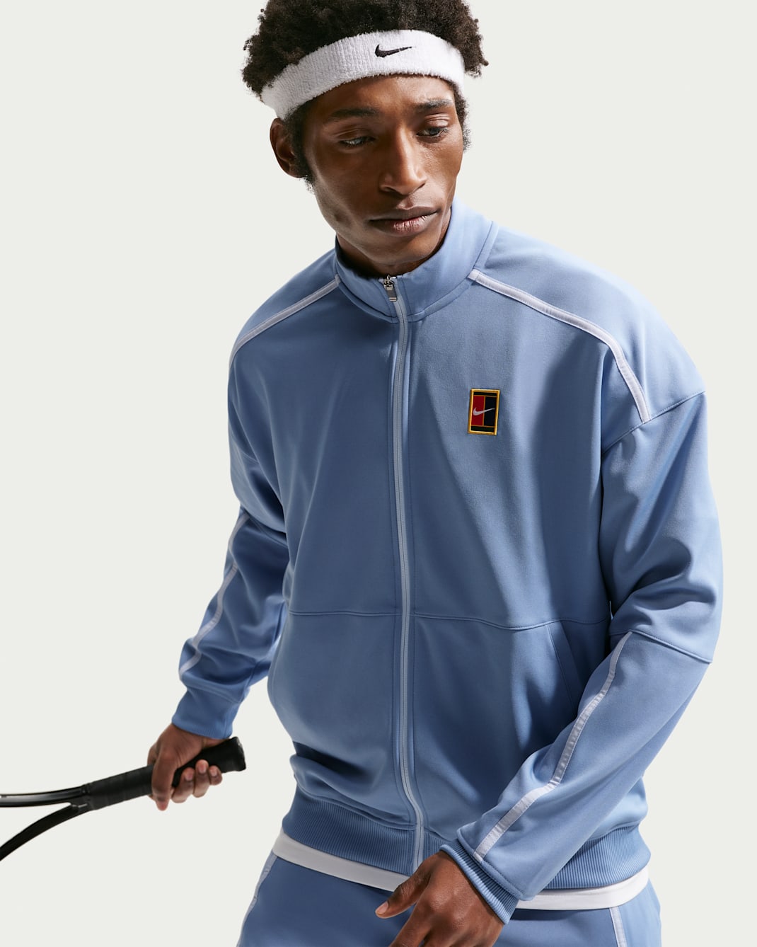 NikeCourt Heritage Men's Tennis Jacket - Work Blue