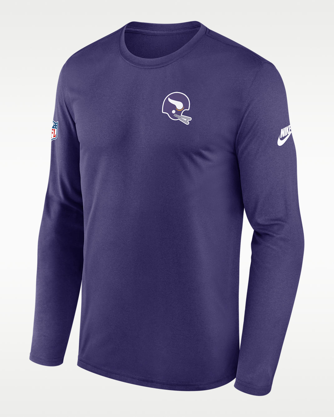Minnesota Vikings Alt Legend Small Logo Men's Nike Dri-FIT NFL Long-Sleeve T-Shirt - Purple