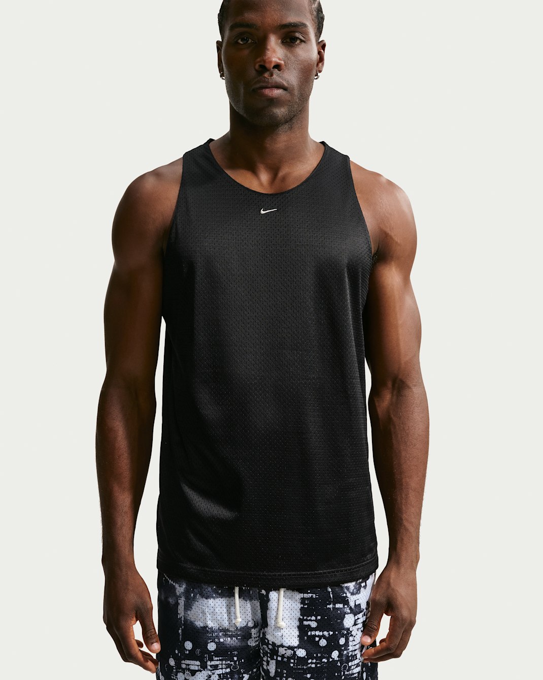 Nike Standard Issue Men's Practice Mesh Basketball Jersey - Black/Pale Ivory