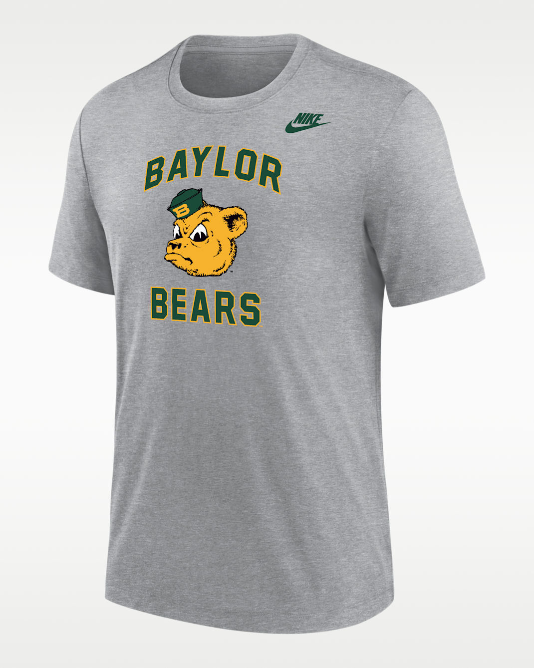 Baylor Bears Men's Nike Football Tri-Blend T-Shirt - Dark Grey Heather