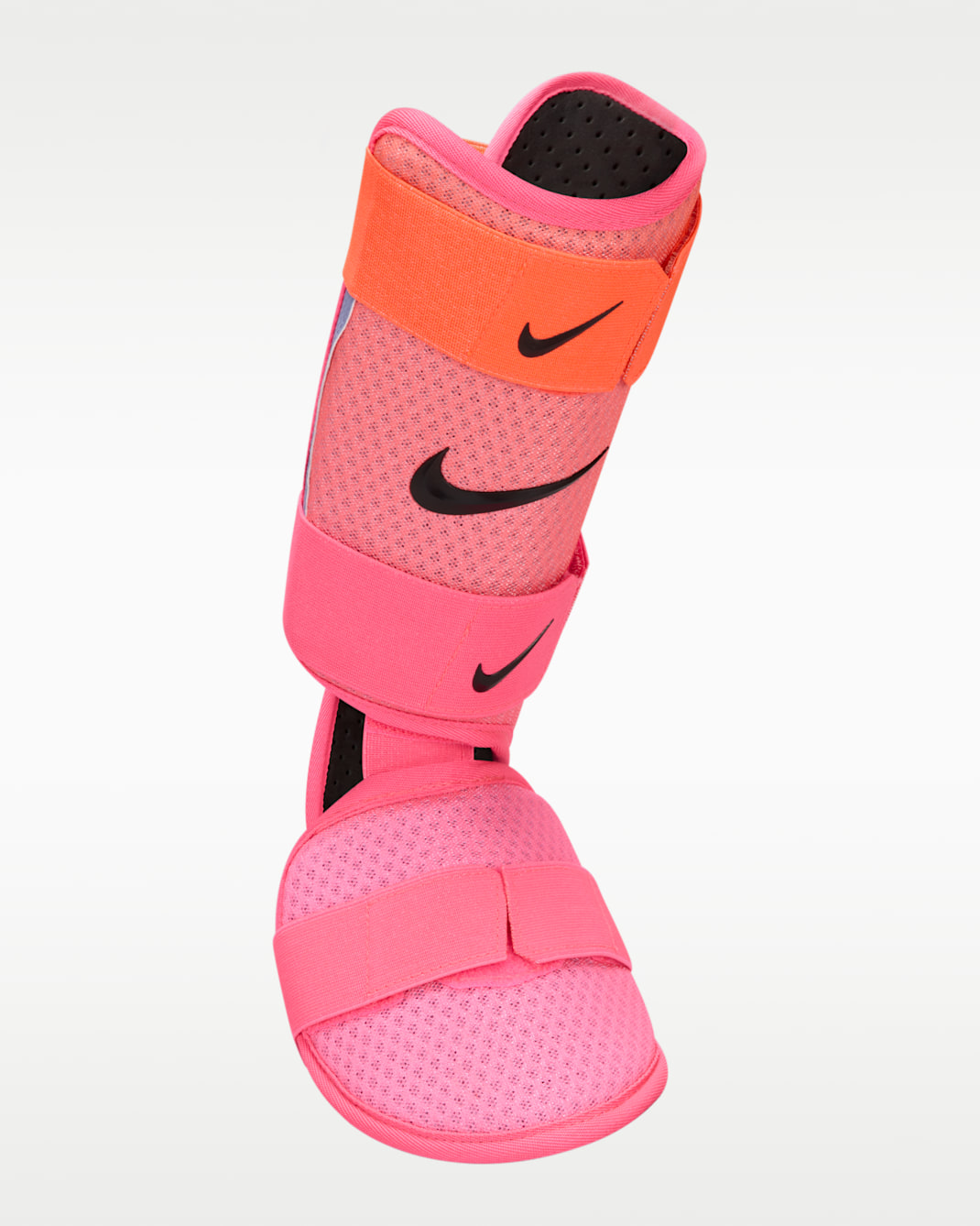 Nike Diamond Baseball Batter's Leg Guard (Left Handed Hitter) - Bright Crimson/Hyper Pink/Black/Black