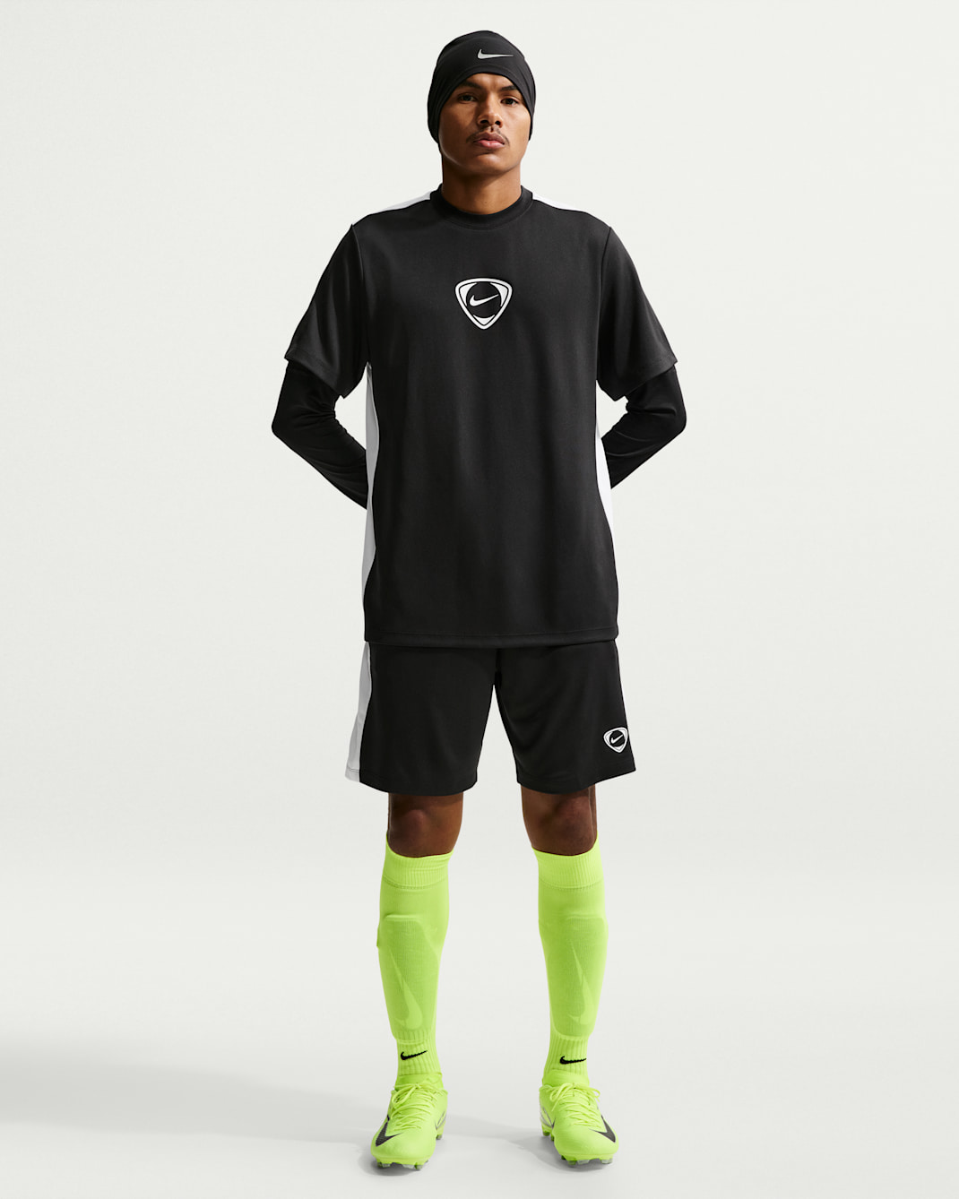 Fotbollsshorts Nike Academy+ Dri-FIT för män - Svart/Vit/Vit
