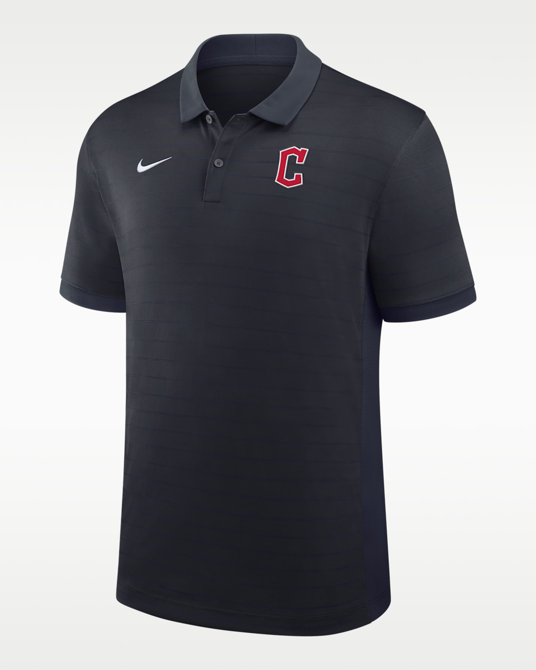 Polo de la MLB Nike Dri-FIT para hombre Cleveland Guardians Authentic Collection Striped Victory - Azul marino