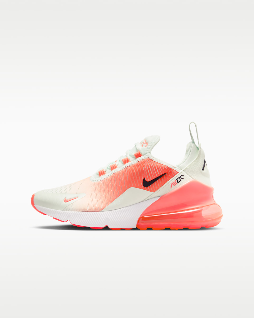Nike Air Max 270 Big Kids' Shoes - Barely Green/Hot Lava/Black