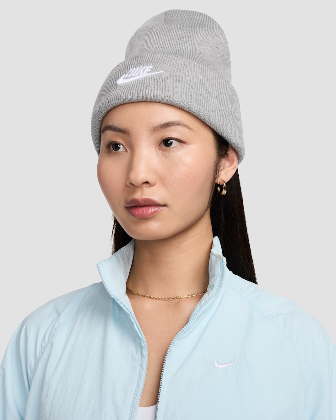 หมวกบีนนี่ Futura Nike Peak - Dark Grey Heather/ขาว