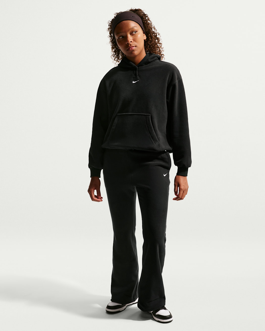 Nike Sportswear Big Kids' (Girls') Fleece Pants - Black/White