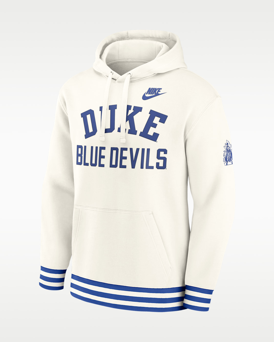 Duke Legacy Men's Nike College Pullover Hoodie - Cream/Royal
