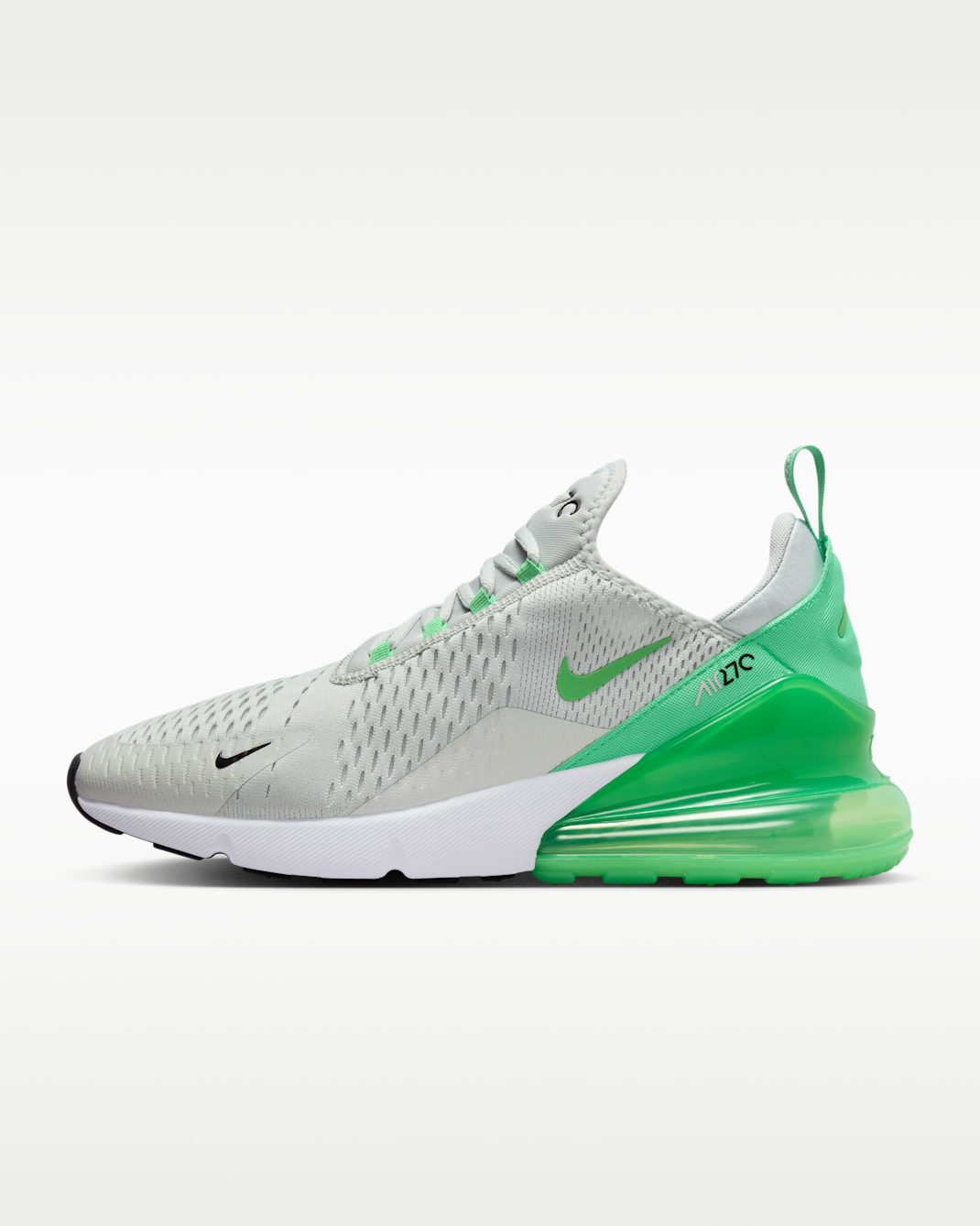 Nike Air Max 270 男鞋 - Light Silver/黑色/白色/Green Shock