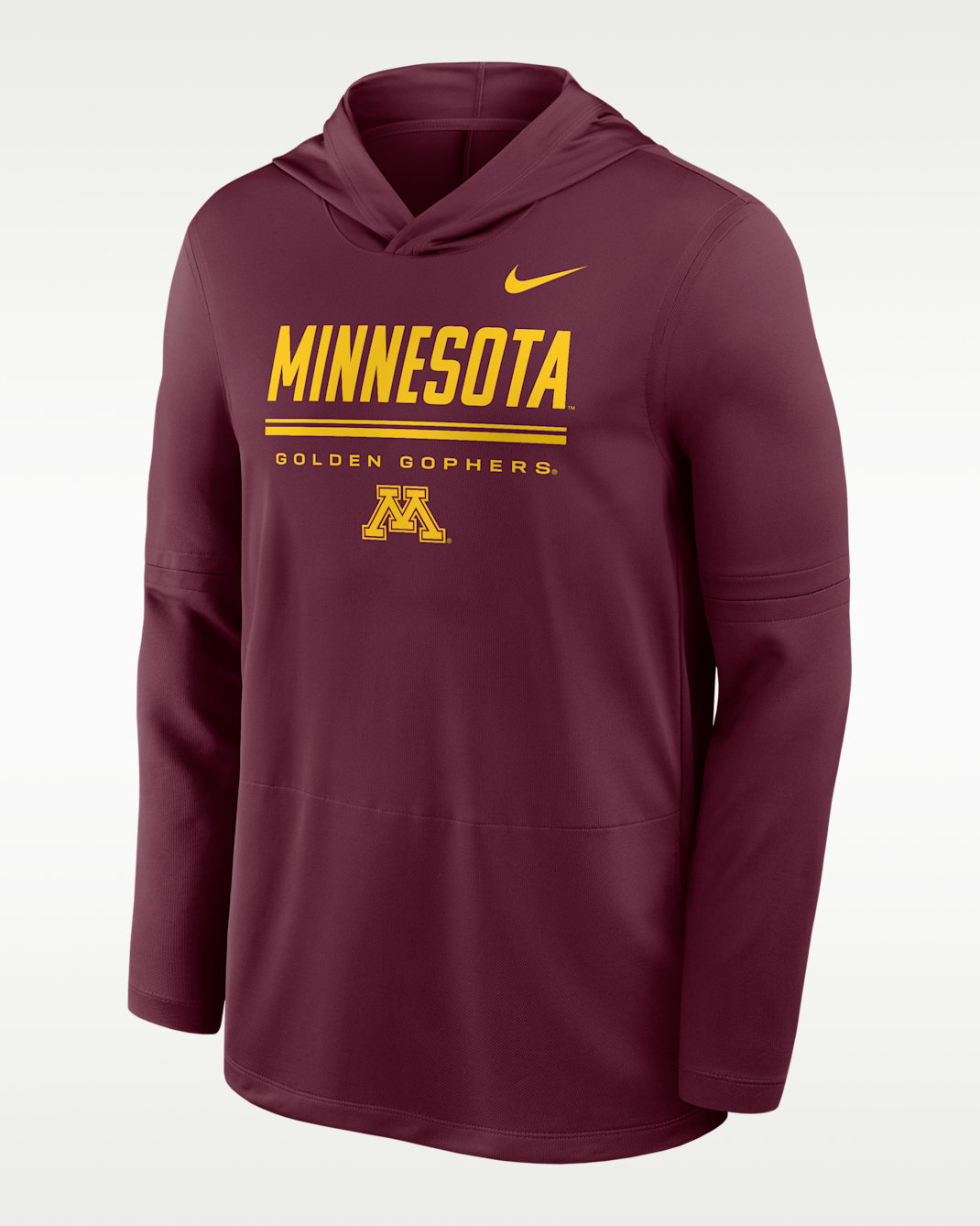 Sudadera con gorro Dri-FIT ligera para hombre Nike College (Minnesota) - Castaña intenso