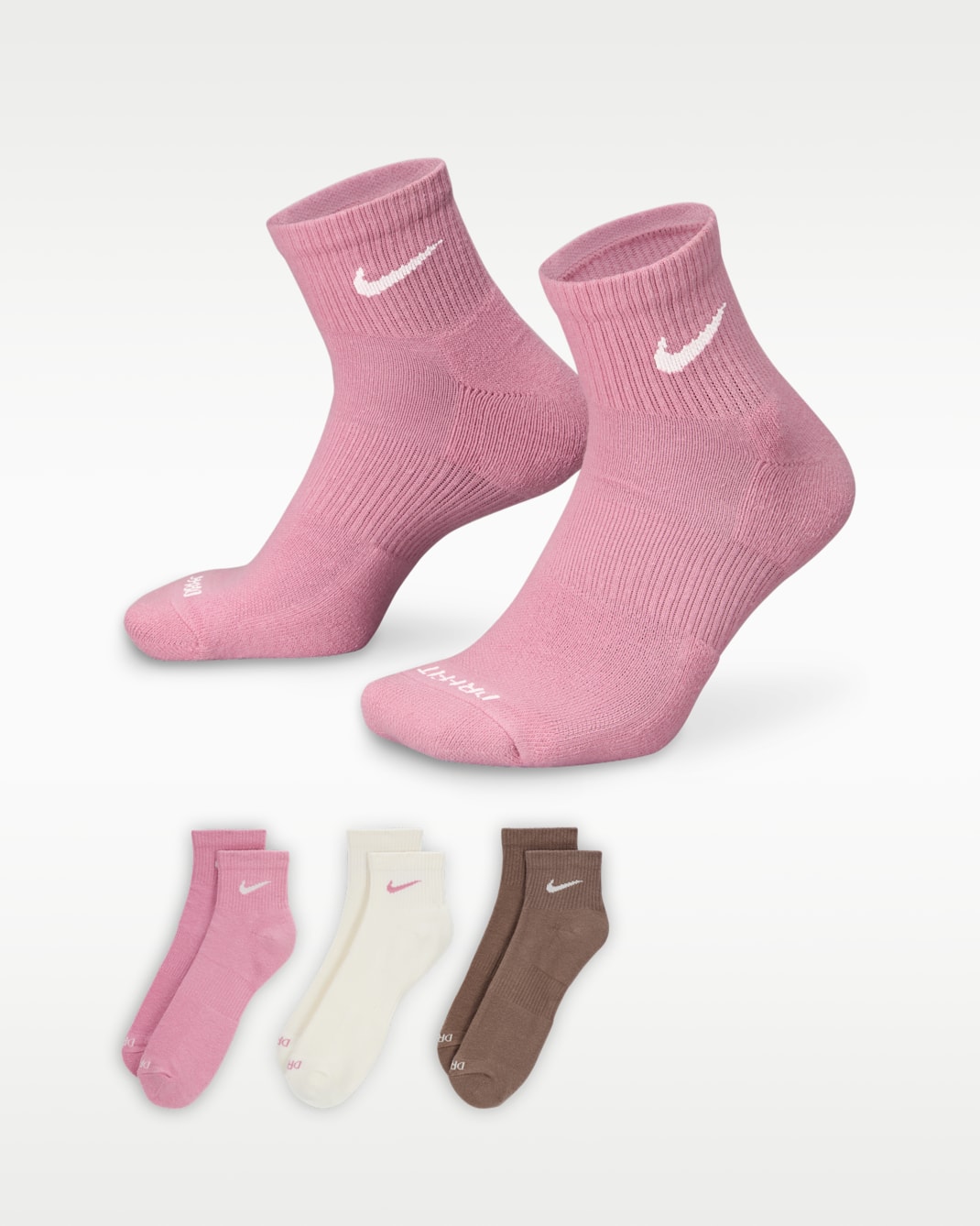 나이키 에브리데이 플러스 쿠션 트레이닝 앵클 삭스(3켤레) - 멀티컬러