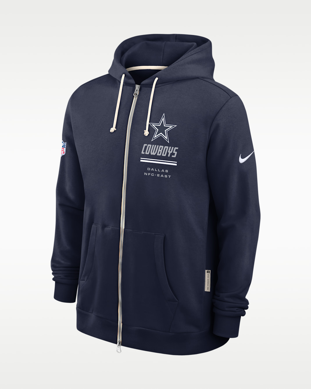Dallas Cowboys Sideline Standard Issue Men's Nike Dri-FIT NFL Full-Zip Hoodie - Navy