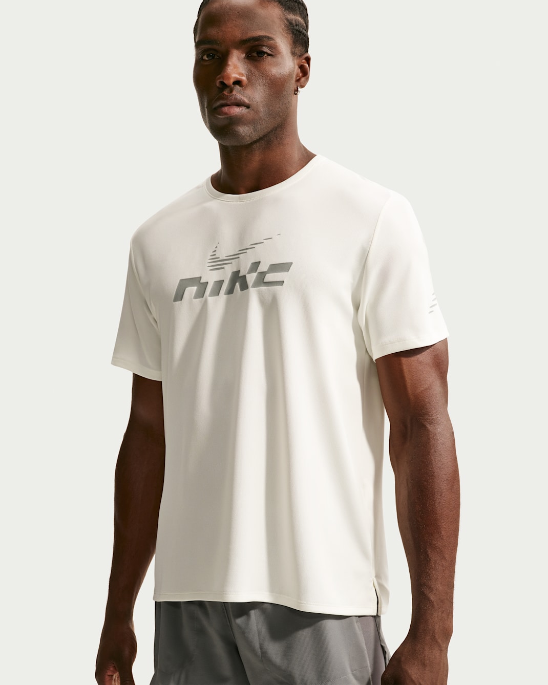 Nike Miler Flash Men's Dri-FIT UV Short-Sleeve Running Top - Sail