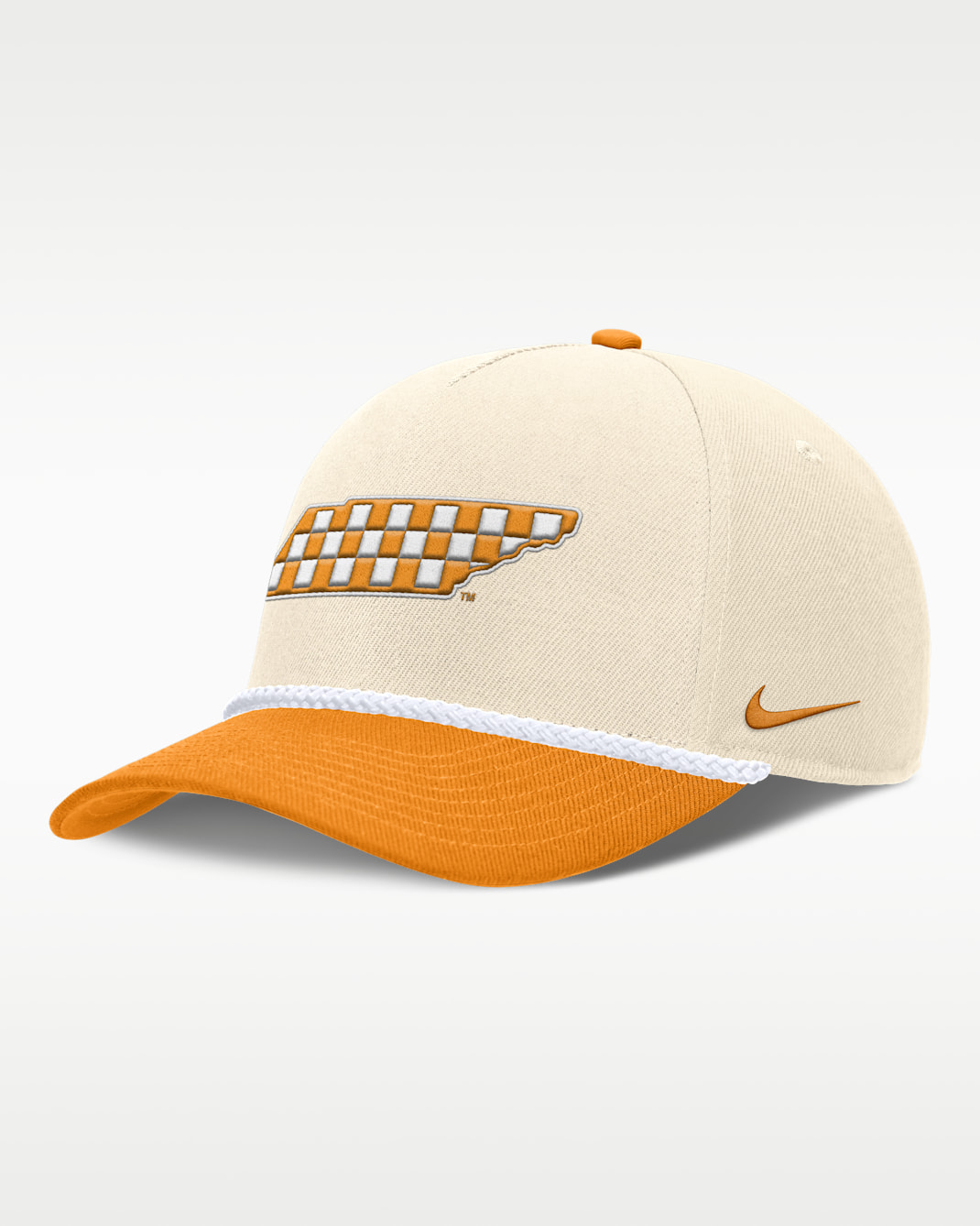 Tennessee Primetime Rope 2-Tone Rise Men's Nike College Adjustable Hat - Natural
